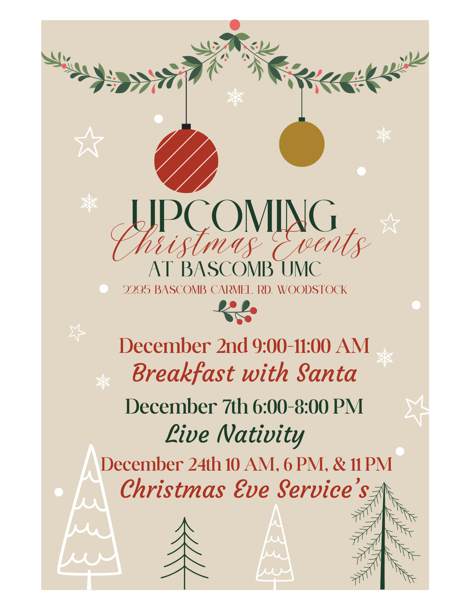 Upcoming Christmas Events